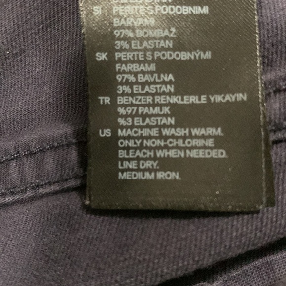 LOGG by H&M dark blue dark Cargo Pants Sz 10, dark grayish purple 2 zip pockets - Picture 9 of 10